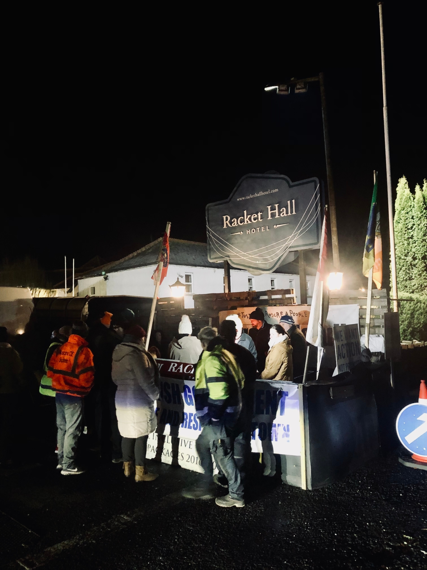 roscrea racket hall protest tipperary immigration