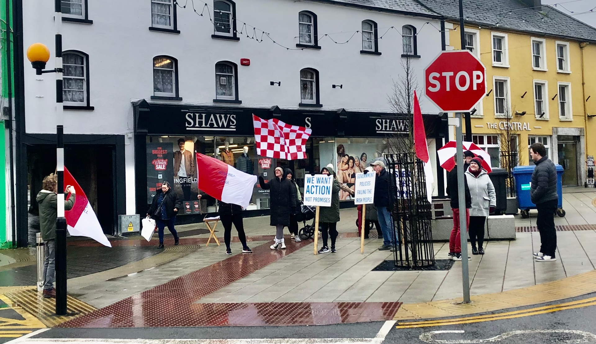 roscrea racket hall market square town centre protest