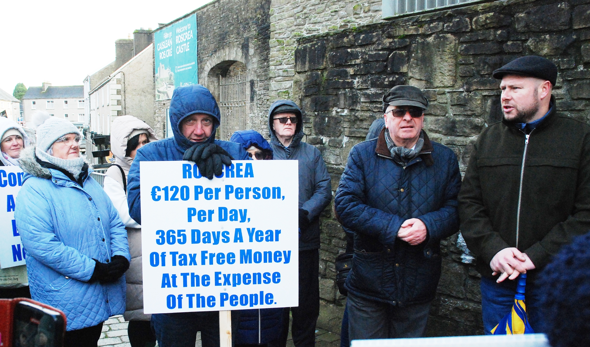 roscrea protest racket hall shane lee mattie mcgrath
