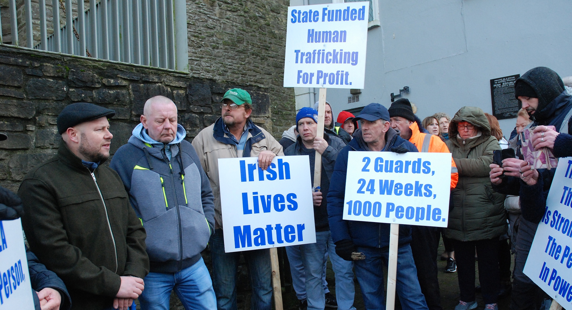 roscrea protest roscrea castle racket hall