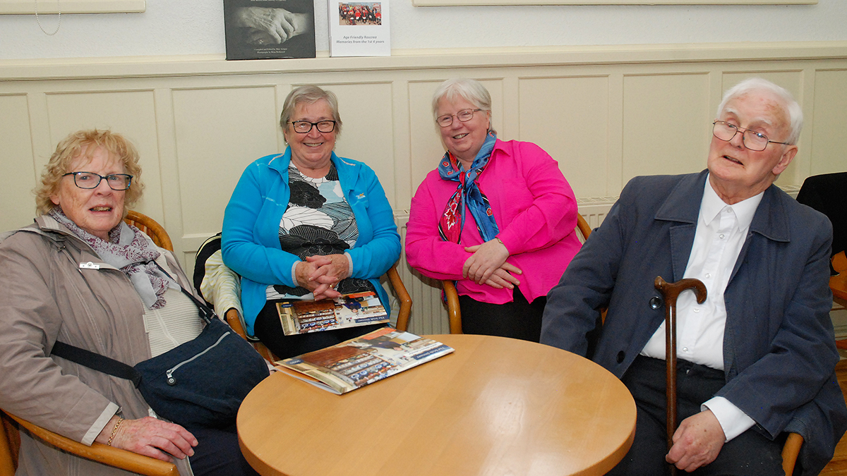 age friendly roscrea Pictured in the recently refurbished Courthouse on Gaol Road are Age Friendly Roscrea members Gillian Mitchel , Anne Franks,  Breda Reynolds and Dick Reidy. Photo: PJ Wright