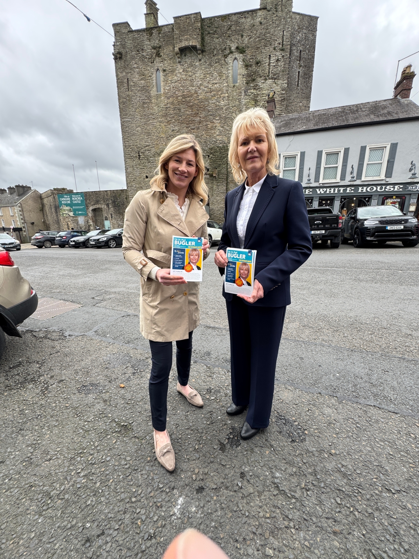 Roscrea Phyll Bugler with Nina Carberry General Election North Tipperary 2024