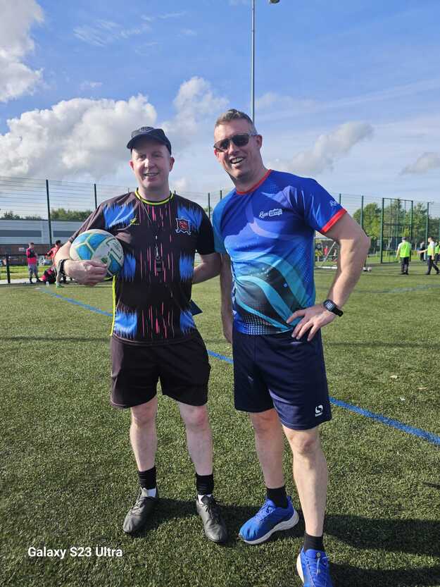 Garda Paul Burke and event organiser Liam Burns.